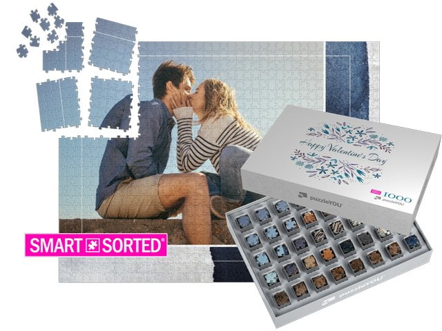 överraskningspussel Alla hjärtans dag - Flowering time (purple)