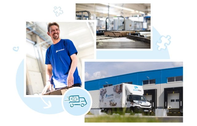 Kompetenta medarbetare organiserar transporten av våra pussel till för närvarande 23 länder. I Europa eller Nordamerika: Pussel från puzzleYOU kommer till dig inom några dagar.