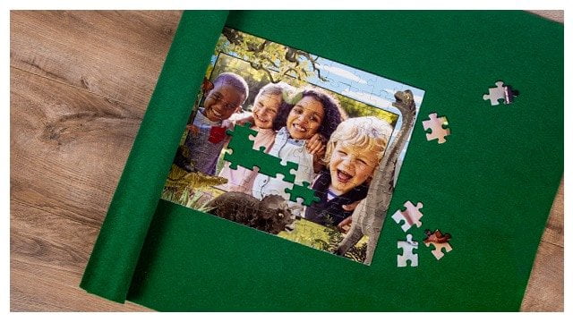 Tillbehör för dinosauriepussel- matta