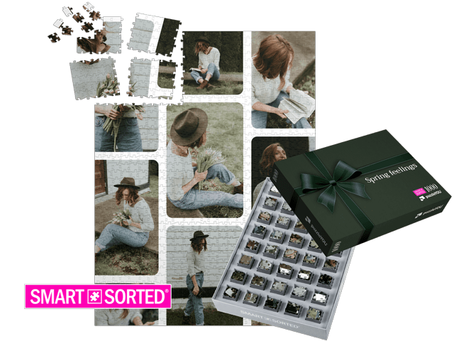 överraskningspussel påsk - Gift Ribbon green