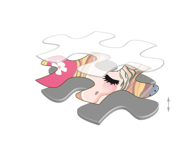 Barnpussel pusselkartong - enhörning