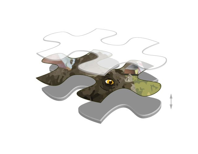 Barnpussel pusselkartong - dinosaurie