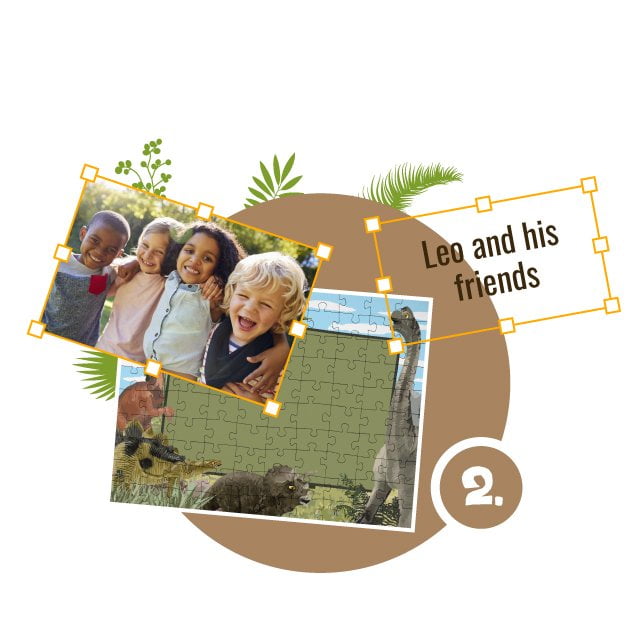 Skapa dinosaurierpussel för barn - steg 2