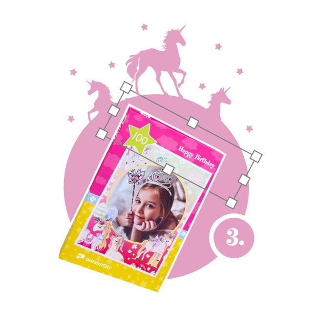 Skapa enhörningspussel för barn - steg 3