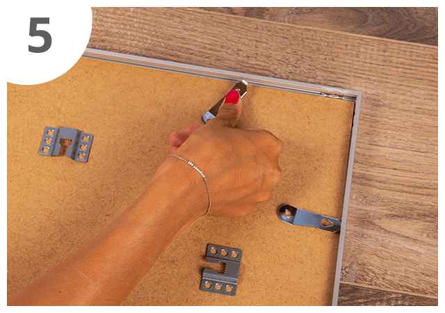 Instruktioner för pusselram steg 5