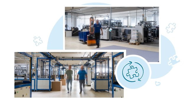 För pusselproduktionen i vår moderna produktionsbyggnad använder vi grön el