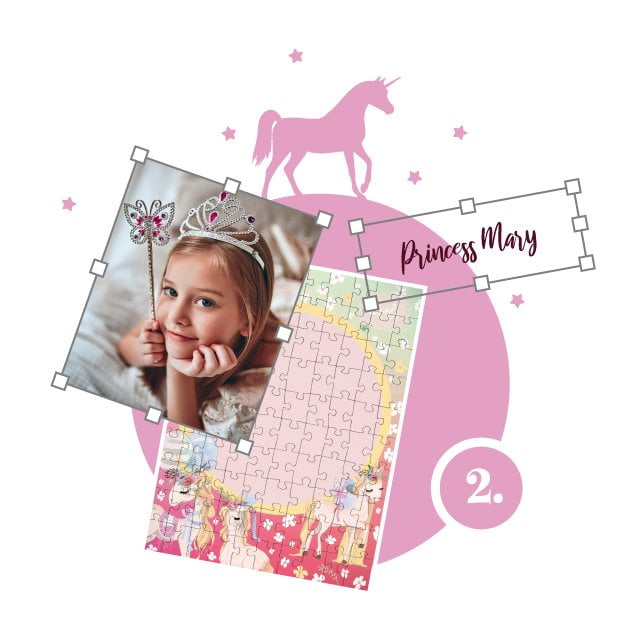 Skapa enhörningspussel för barn - steg 2